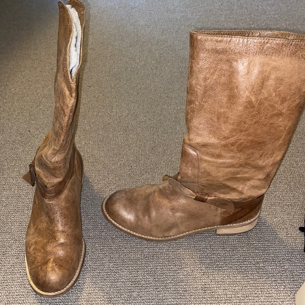 Anthropologie Miss Albright “Dinah” Leather Calf Boot sz 8.5, with box.